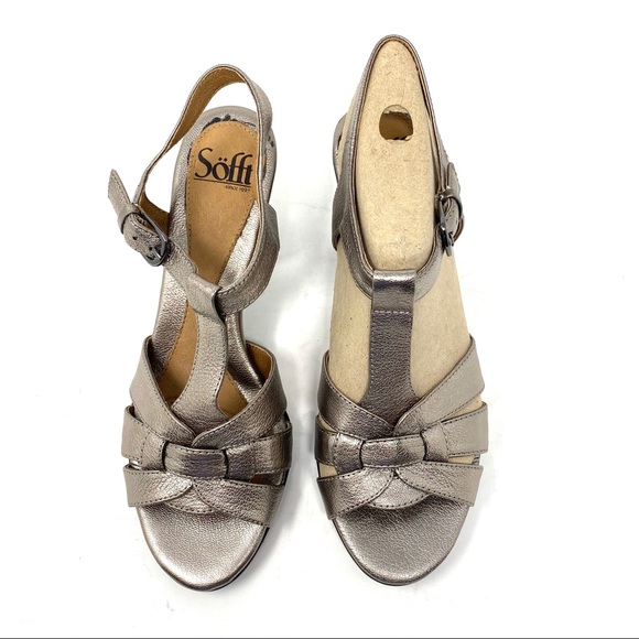 Söfft WIDE Sabana Anthracite t-strap heels - Picture 4 of 8